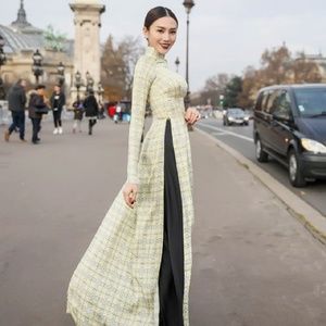 Vintage Vietnamese Ao Dai Dress